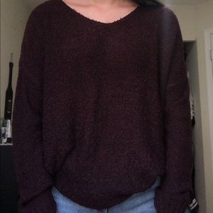 Burgundy purple sweater
